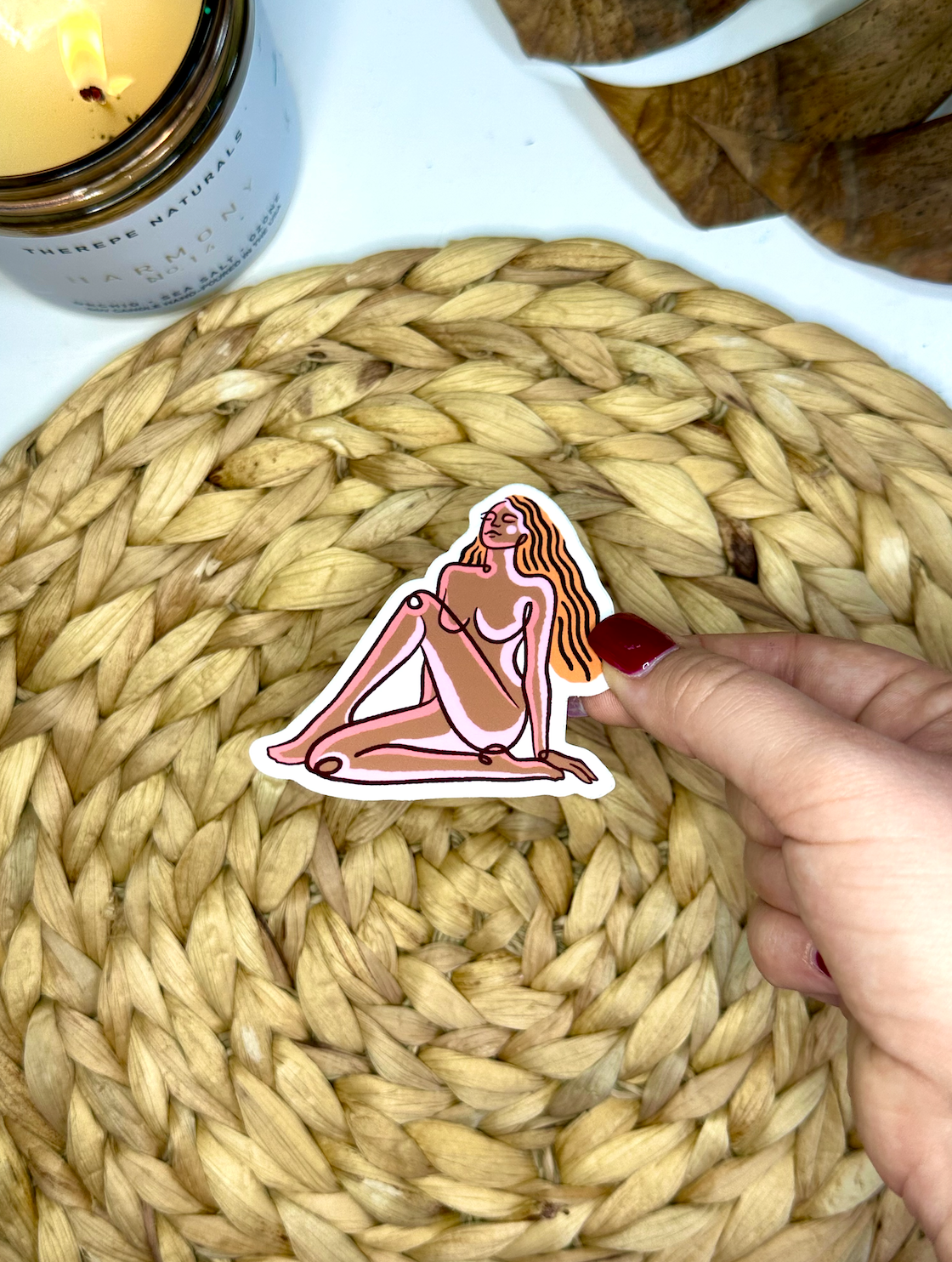 Beach Babe Vinyl Sticker, 3x2.7 in.