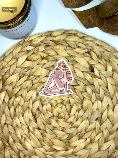 Beach Babe Vinyl Sticker, 3x2.7 in.