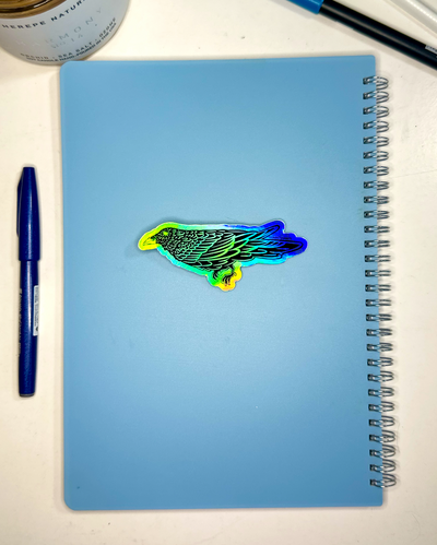 Starry Raven Holographic Sticker