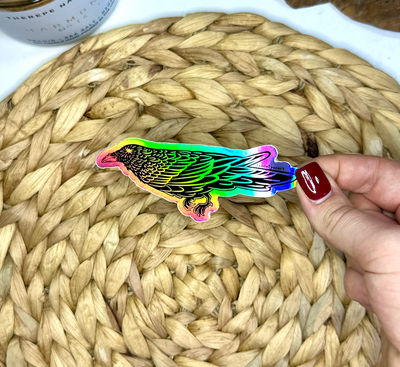 Starry Raven Holographic Sticker