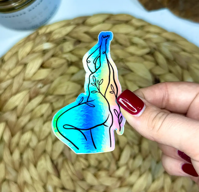 Marlee Holographic Vinyl Sticker, 3x2 in.