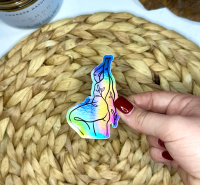 Marlee Holographic Vinyl Sticker, 3x2 in.