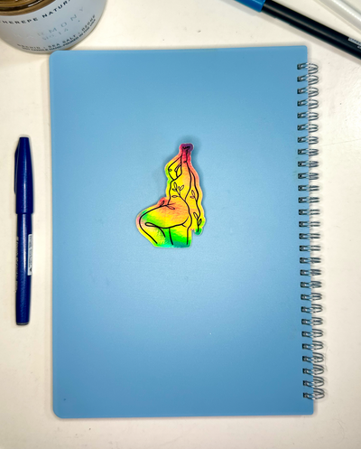 Marlee Holographic Vinyl Sticker, 3x2 in.