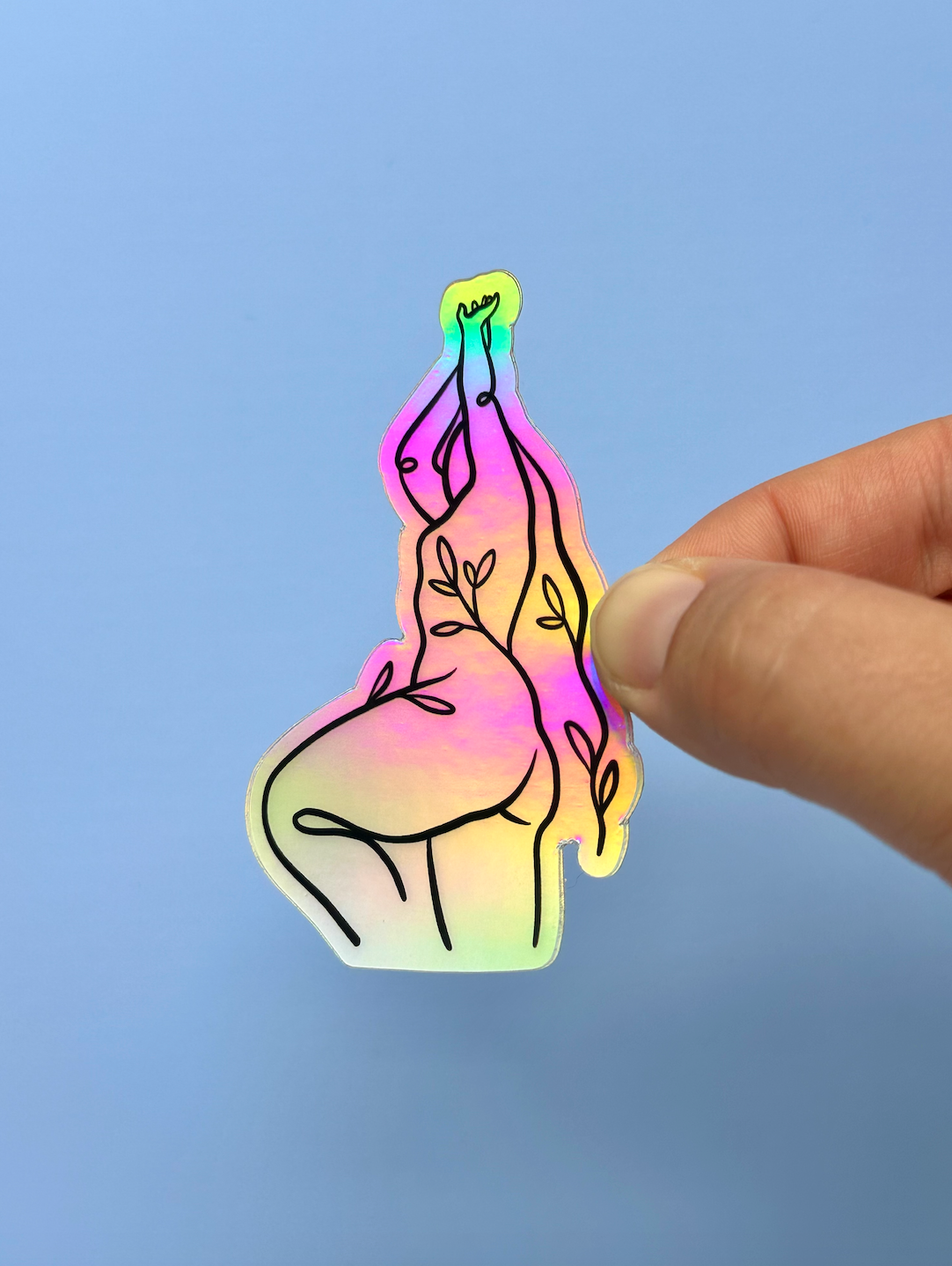Marlee Holographic Vinyl Sticker, 3x2 in.