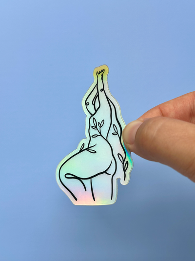 Marlee Holographic Vinyl Sticker, 3x2 in.