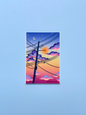 Sunset Telephone Pole Matte Vinyl Sticker