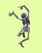 Dancing Skeleton Art Print, 8x10 in.