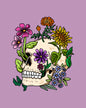 Flower Skull Art Print, 8x10 in.