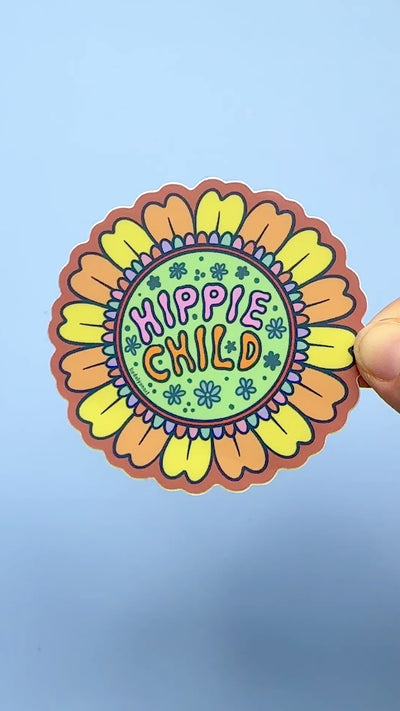 Hippie Child Vinyl Sticker, 3 x 3