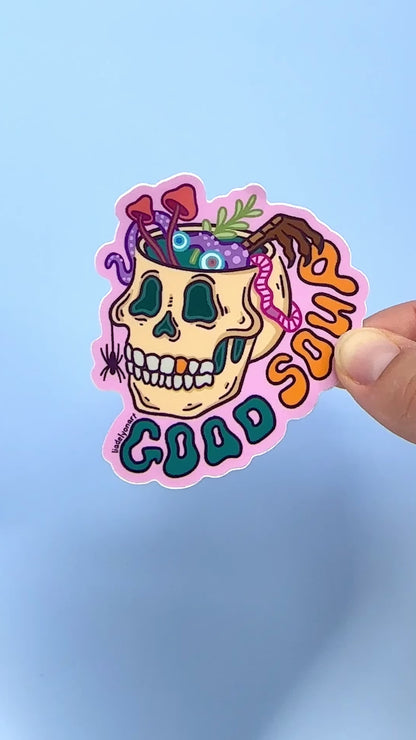 Good Soup Vinyl Sticker, 3 x 2.7 in