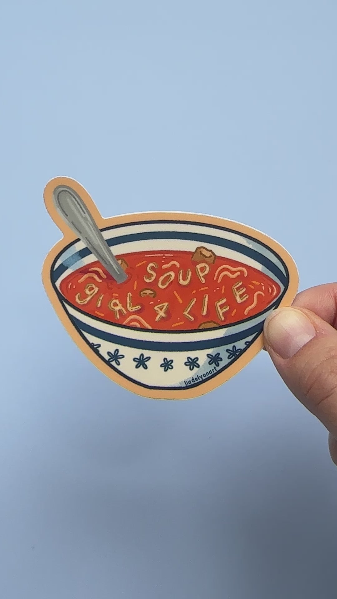 Soup Girl Vinyl Sticker, 3 x 2.6 in (Copy)