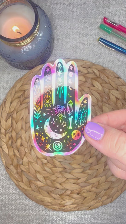 Palm Reader Vinyl sticker, 3x2 in.