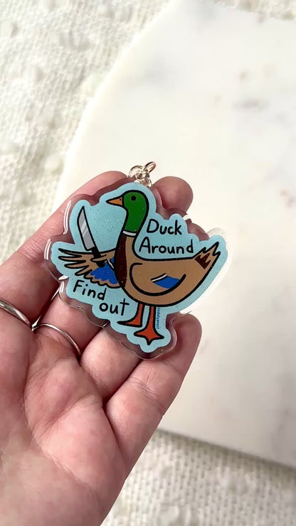 Duck Around Acrylic Keychain
