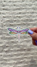 Load and play video in Gallery viewer, Dragonfly Clear Vinyl Sticker, 1.9x3 in.
