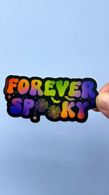 Forever Spooky Vinyl Sticker, 3.3x1.6 in