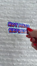 Load and play video in Gallery viewer, Hot Mess Express Glitter Sticker, 1.5x3 in.
