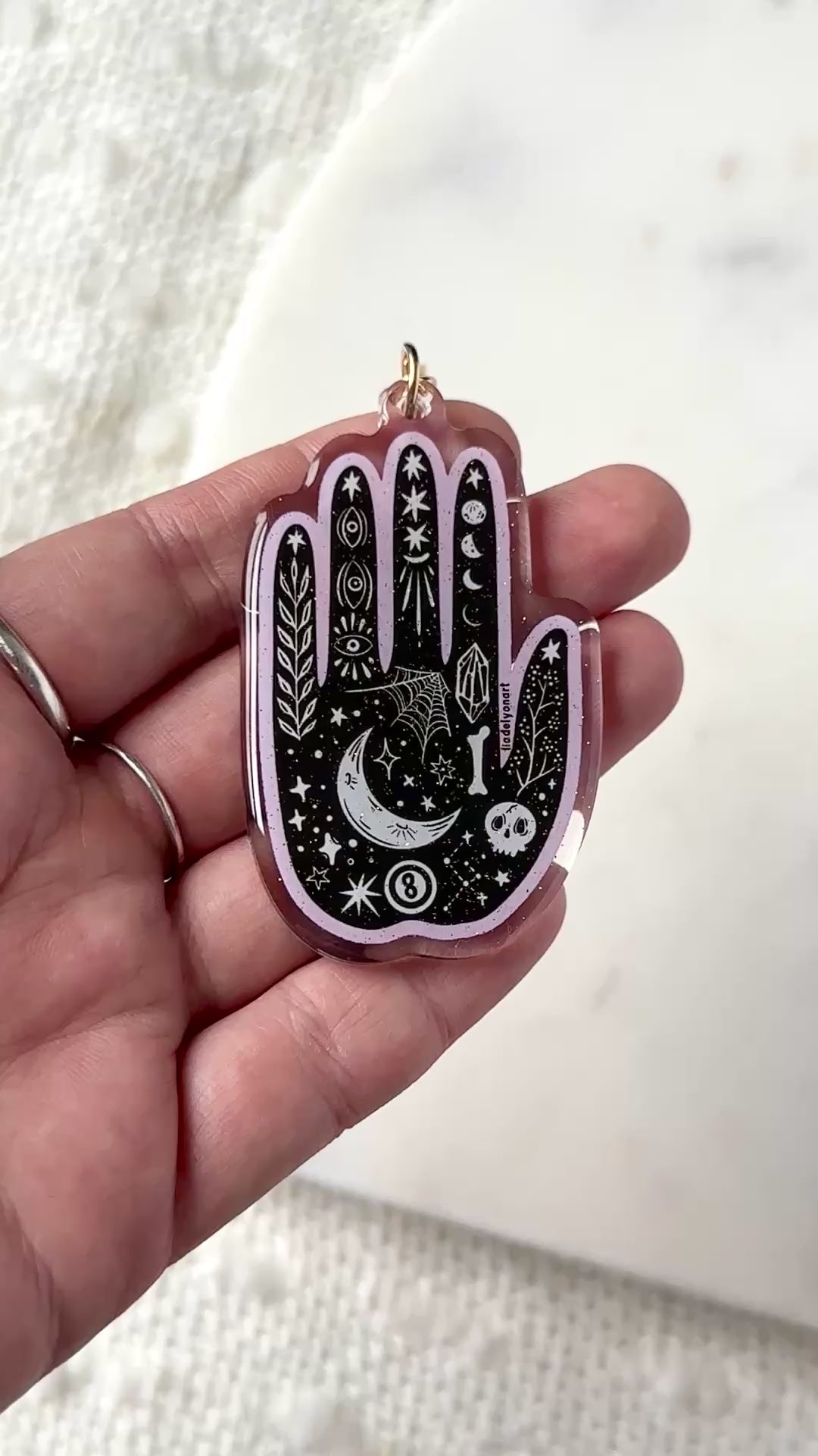 Witchy Hand Acrylic Keychain