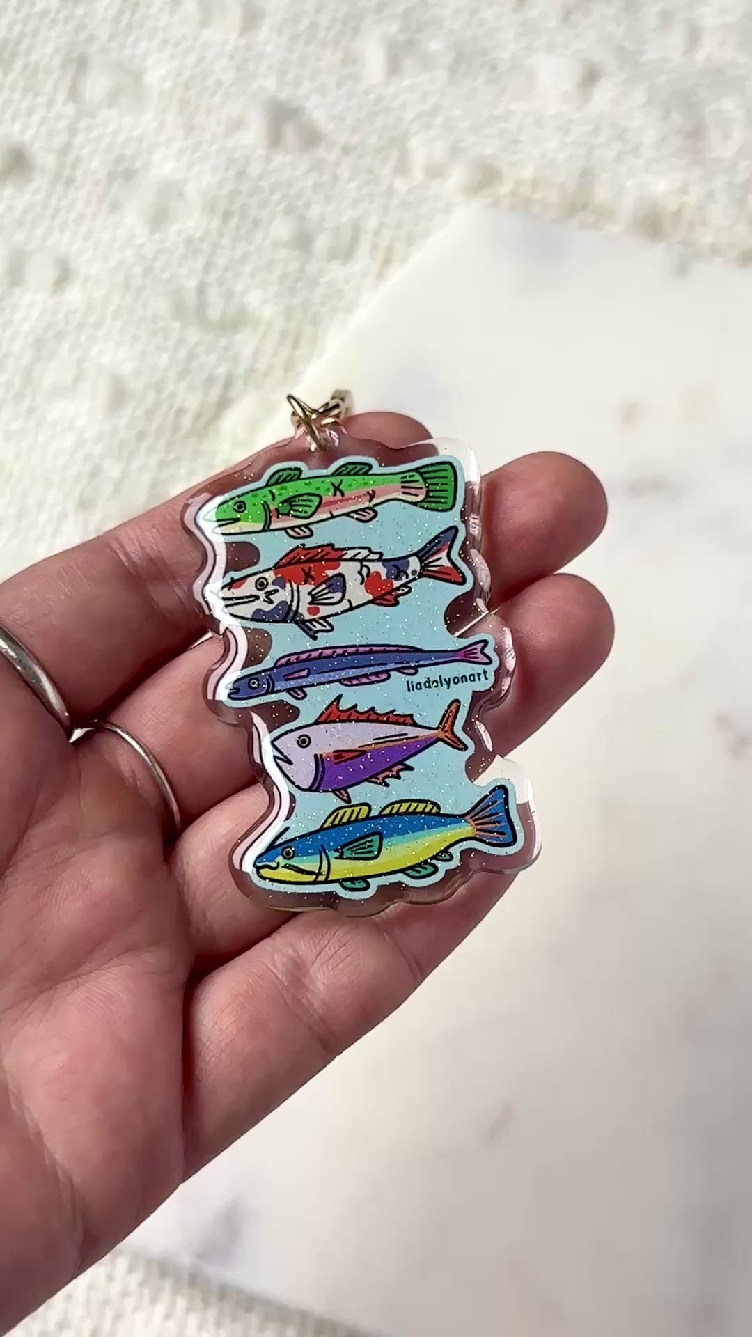 Funky Fish Acrylic Keychain