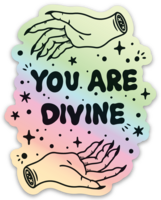Load image into Gallery viewer, You Are Divine Vinyl Sticker, 3x2 in.
