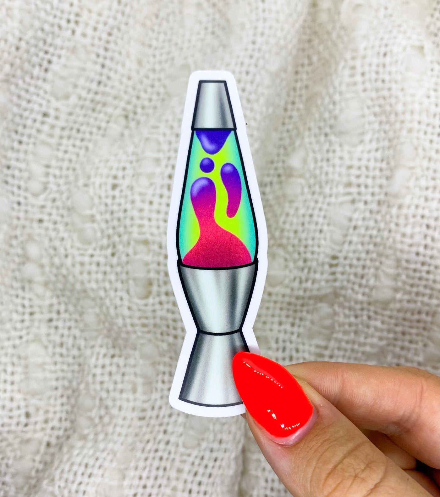 Green Lava Lamp Vinyl Sticker, 3.3x1 in.