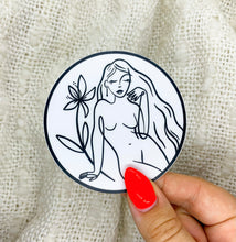 Load image into Gallery viewer, Spring Goddess Clear Vinyl Sticker, 3x3 in.
