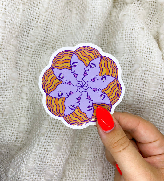 Octuplets Vinyl Sticker, 3x3 in.