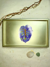 Load image into Gallery viewer, Blue Monstera Static Window Cling, 4x3.3 in.
