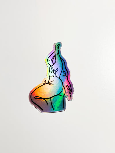Marlee Holographic Vinyl Sticker, 3x2 in.