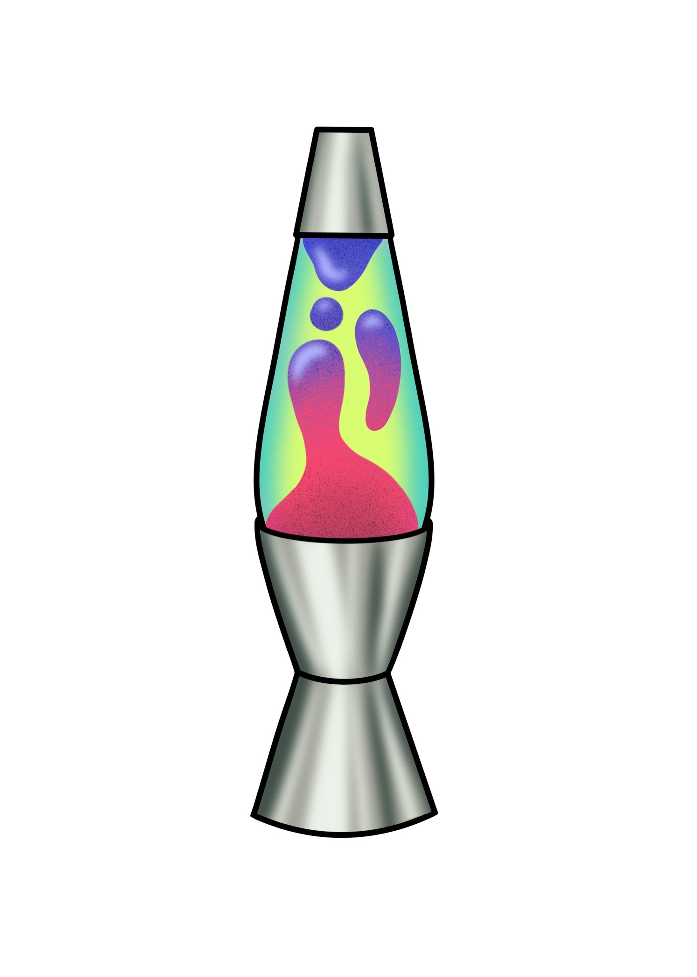 Green Lava Lamp Vinyl Sticker, 3.3x1 in.
