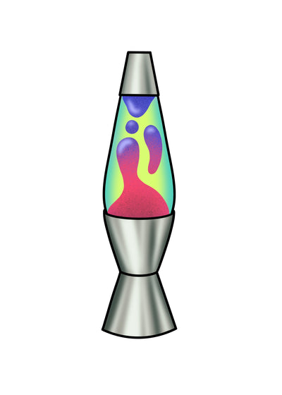 Green Lava Lamp Vinyl Sticker, 3.3x1 in.