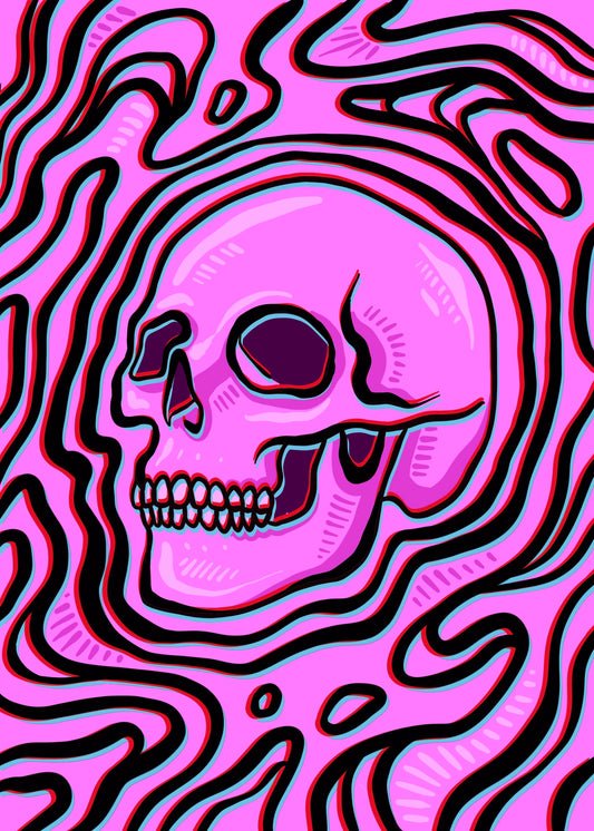 Spooky Glitch Art Print, 5x7 in.