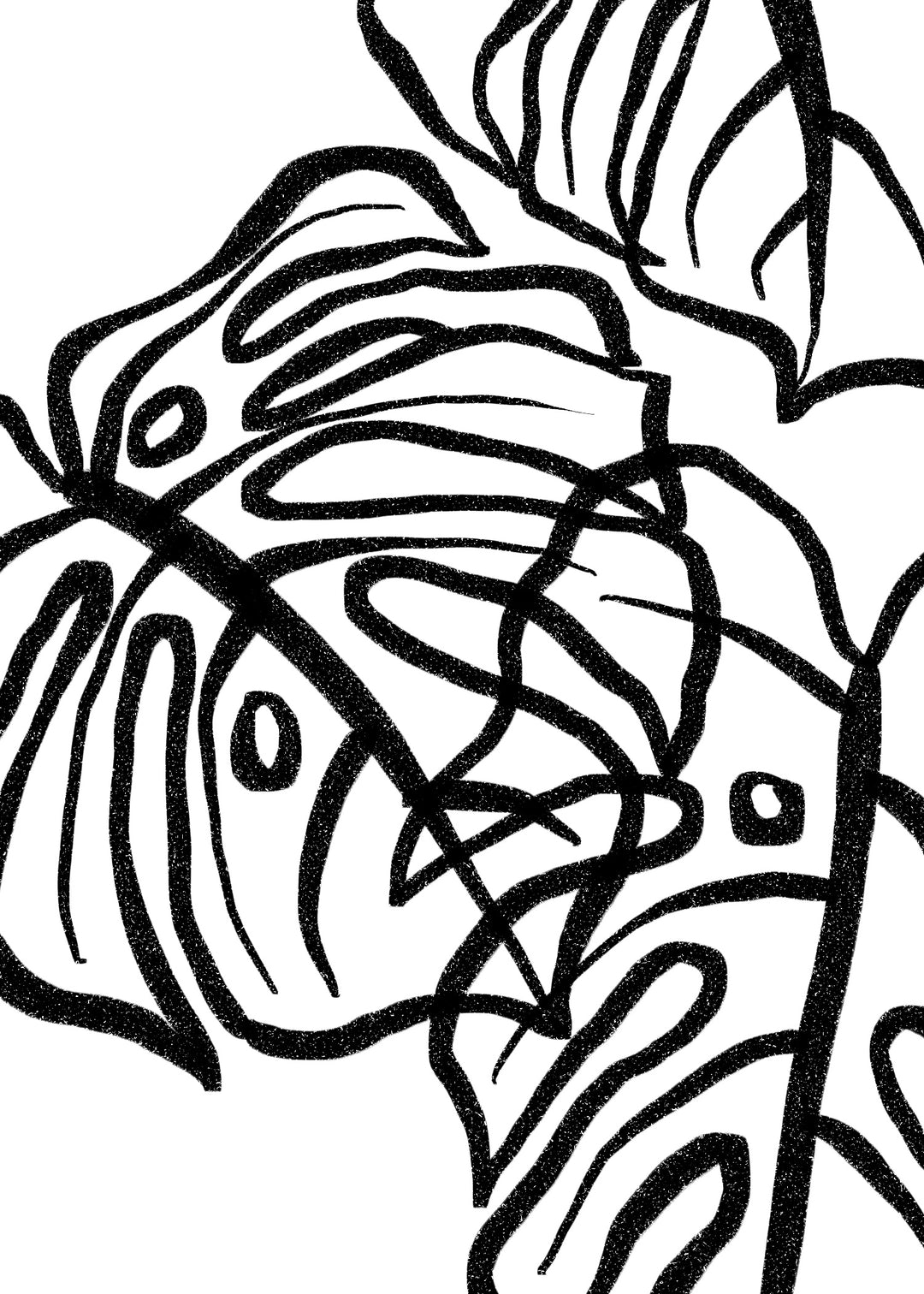 monstera coloring page Monstera – Lia de Lyon Art