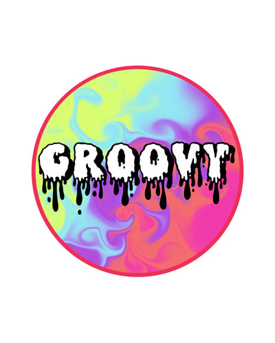 Groovy Drip Vinyl Sticker, 3x3 in.