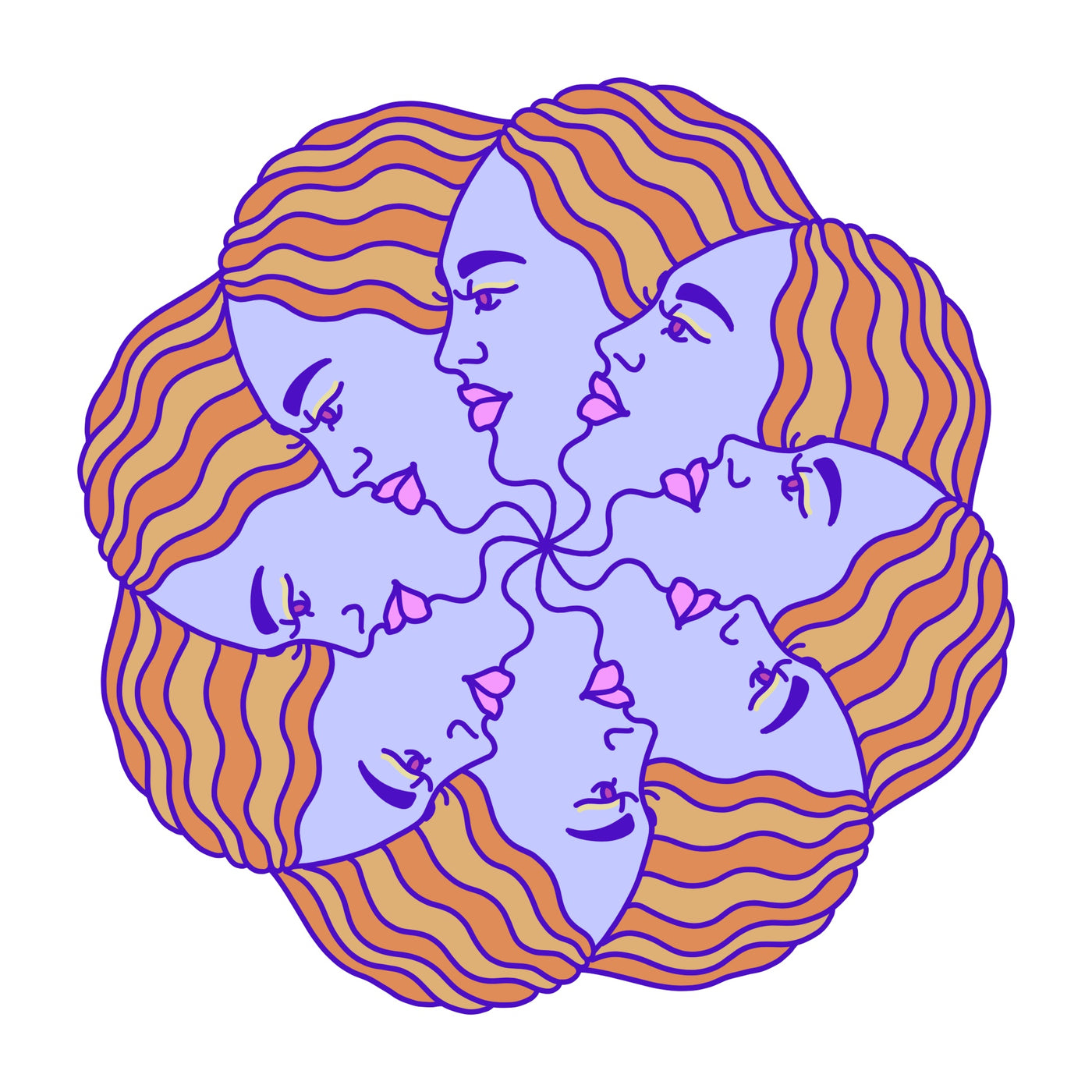 Octuplets Vinyl Sticker, 3x3 in.