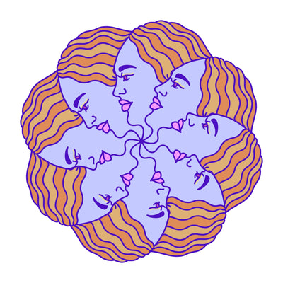 Octuplets Vinyl Sticker, 3x3 in.