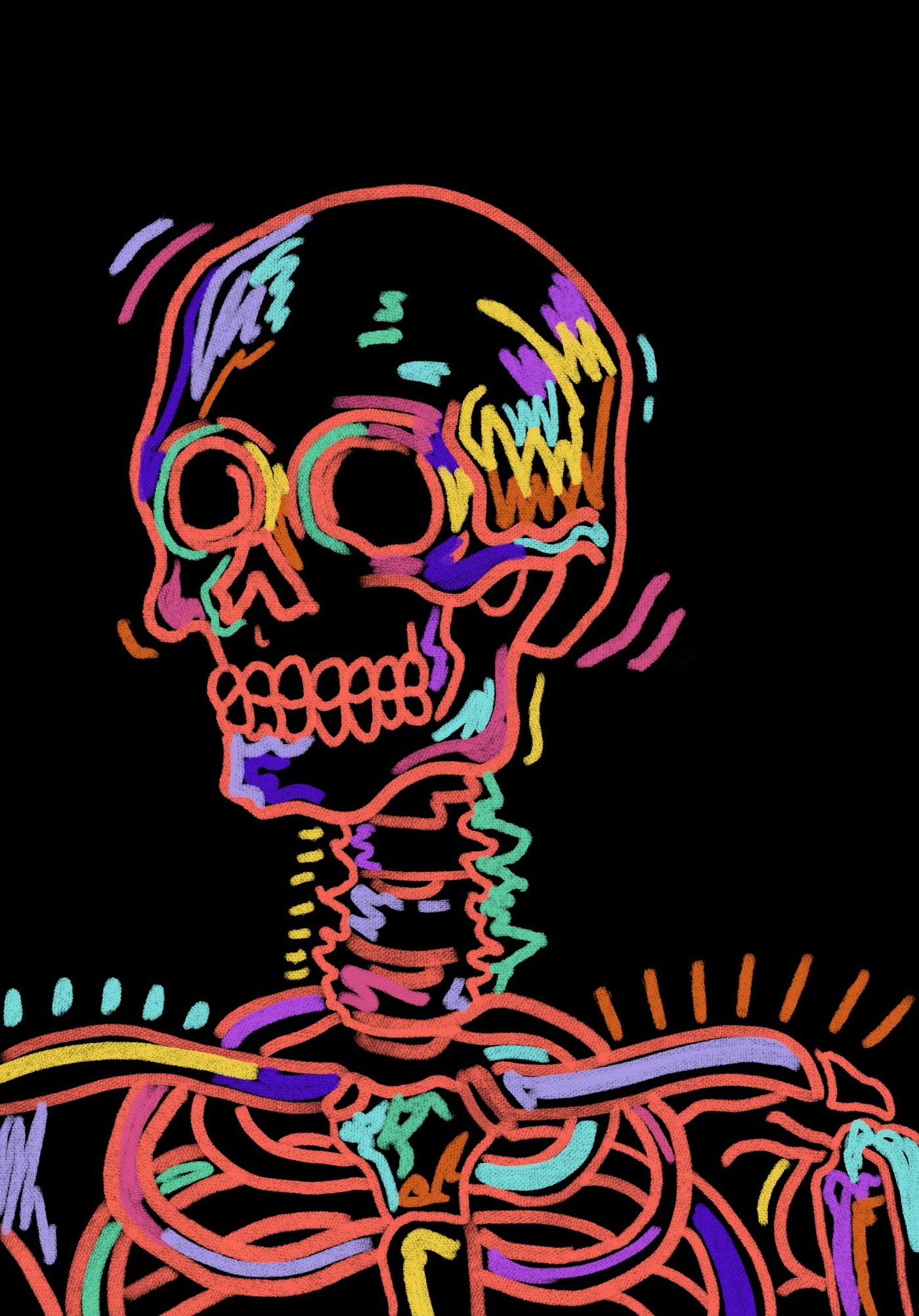 Spooky Szn Vinyl Sticker, 3x2 in.